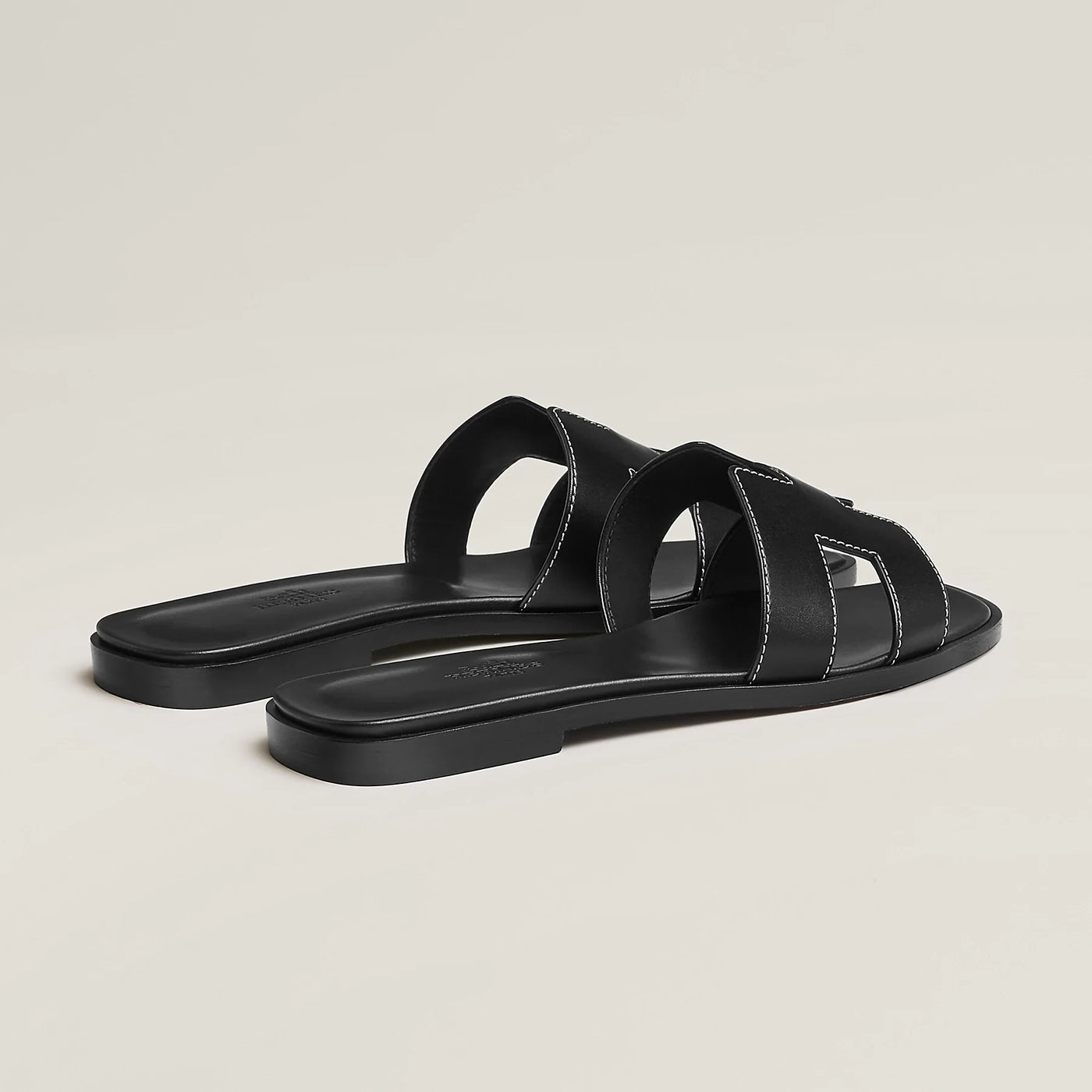 Hermes Oran Sandals - Black